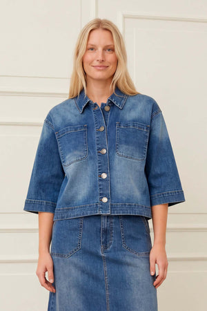 I SAY Carpi Denim Jacket Jackets 633 Basic Denim Wash