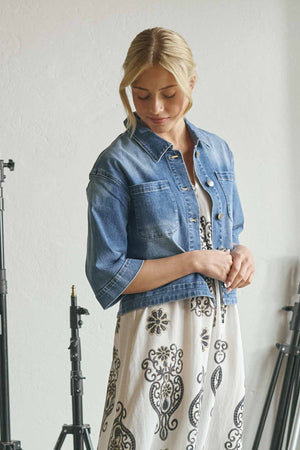 I SAY Carpi Denim Jacket Jackets 633 Basic Denim Wash