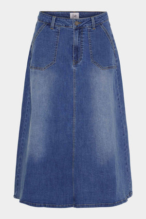 I SAY Carpi Denim Skirt Skirts 633 Basic Denim Wash