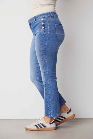 I SAY Como Button Jeans Pants 609 Como Basic Wash