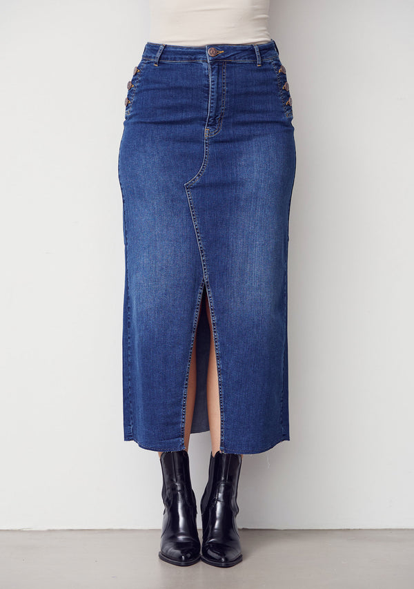 I SAY Como Denim Skirt Skirts 662 Dark denim