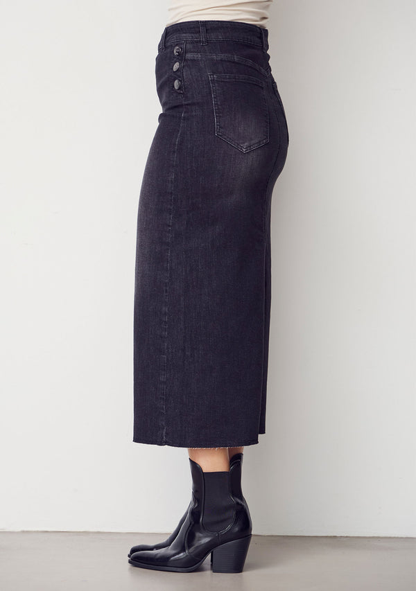 I SAY Como Denim Skirt Skirts 927 Washed Black