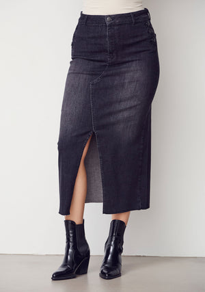 I SAY Como Denim Skirt Skirts 927 Washed Black