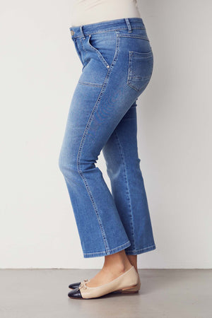 I SAY Como Flare Jeans Pants 609 Como Basic Wash