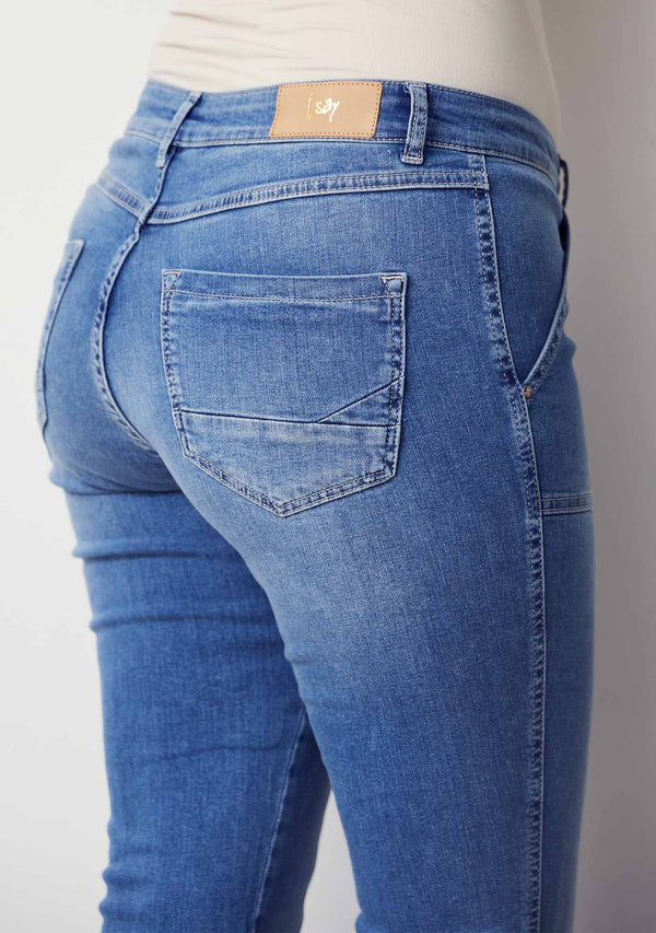 I SAY Como Flare Jeans Pants 609 Como Basic Wash