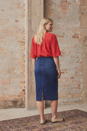 I SAY Como Highwaist Skirt Skirts 662 Dark denim