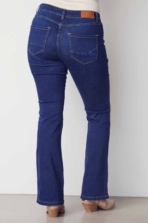 I SAY Como Long Flare Jeans Pants 662 Dark denim