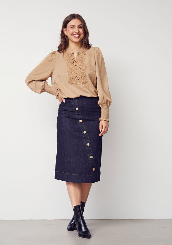 I SAY Como New Skirt Skirts K97 Unwashed Denim