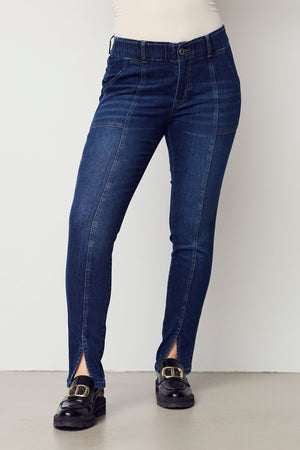 I SAY Como Split Jeans Pants 662 Dark denim