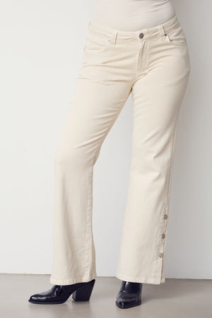 I SAY Como Twill Button Pant Pants 346 Desert