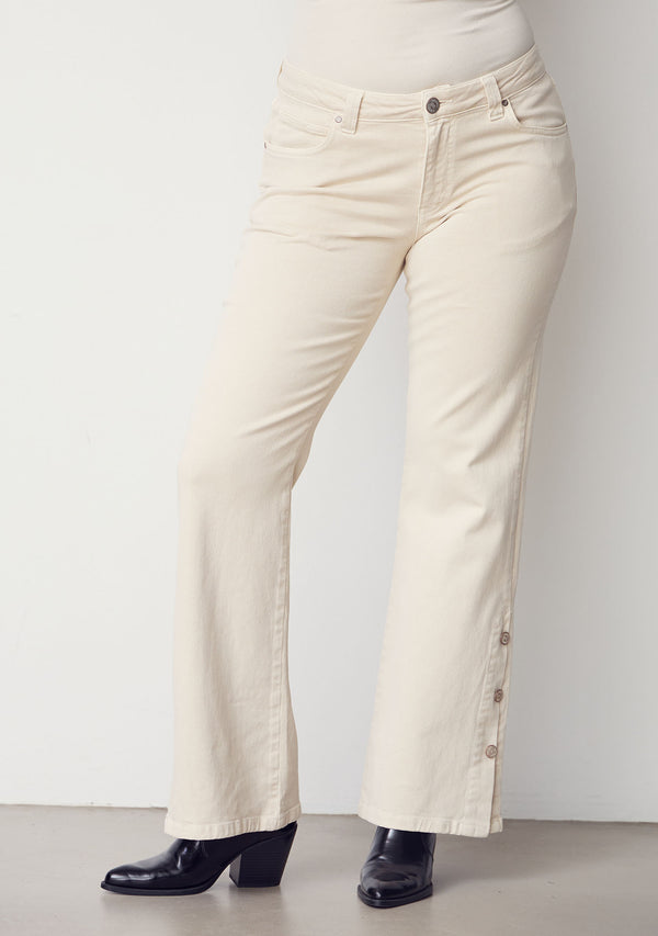I SAY Como Twill Button Pant Pants 346 Desert