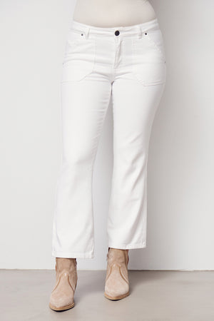 I SAY Como Twill Flare Pant Pants 100 White
