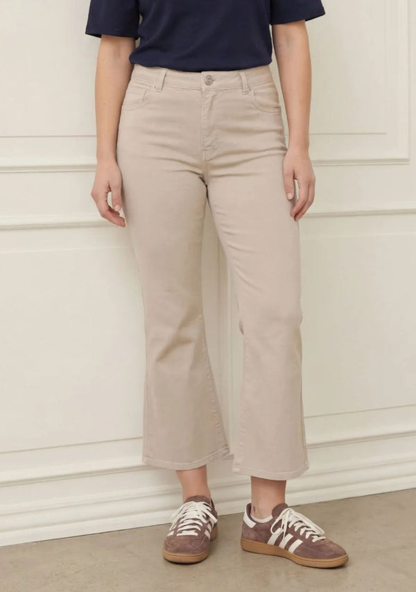 I SAY Como Twill Kickflare Pant Pants 117 Dark Sand