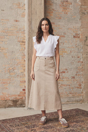 I SAY Como Twill Skirt Skirts 117 Dark Sand