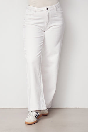 I SAY Como Twill Wide Pant Pants 100 White