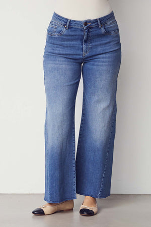I SAY Como Wide Jeans Pants 700 Mid Denim Wash