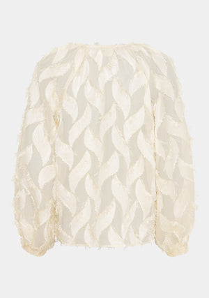 I SAY Danja Tie Top Blouses 146 Cream