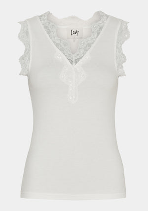 I SAY Dee Lace Top Tops 100 White