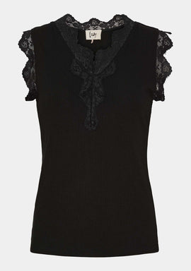 I SAY Dee Lace Top Tops 900 Black