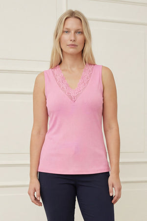 I SAY Dee V-Neck Top Tops 515 Hot pink