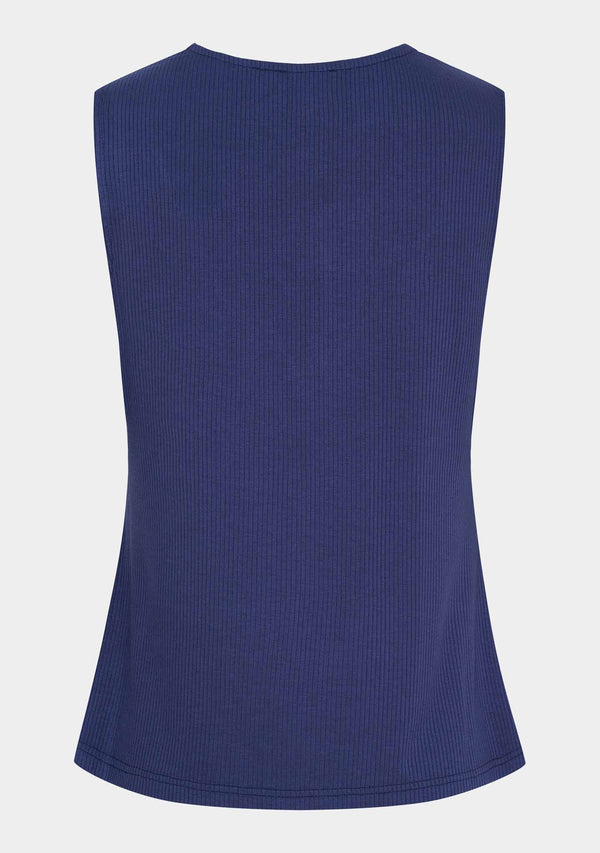 I SAY Dee V-Neck Top Tops 640 Navy