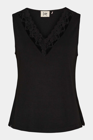 I SAY Dee V-Neck Top Tops 900 Black