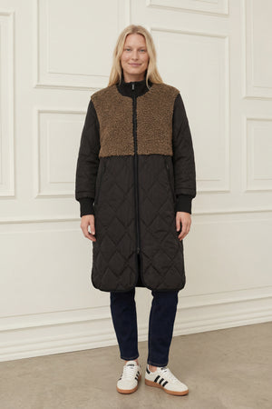 I SAY Diddi Teddy Coat Outerwear 900 Black