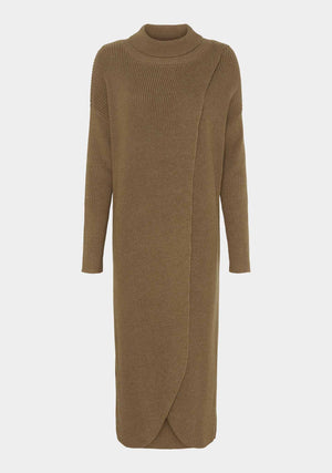 I SAY Elisa Knit Dress Knitwear 102 Camel