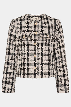 I SAY Emilie Blazer Jackets M99 Black/Cream Check