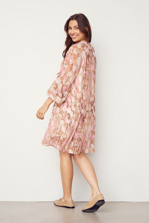 I SAY Enge New Dress Dresses M68 Luxury Camel w/Pink