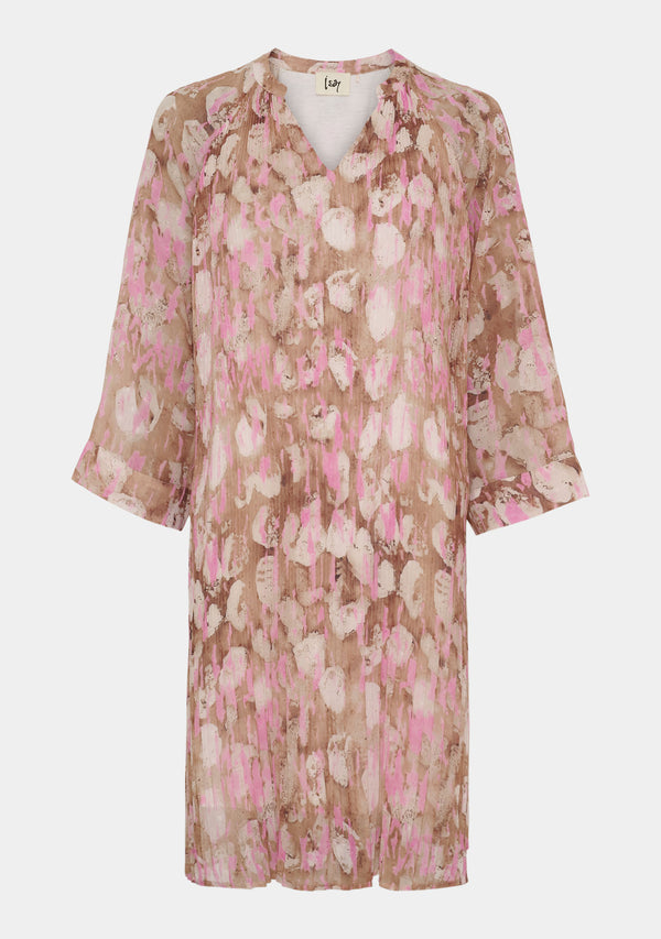 I SAY Enge New Dress Dresses M68 Luxury Camel w/Pink