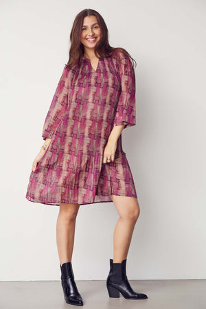 I SAY Enge New Dress Dresses N04 Potato/Cerise Flow