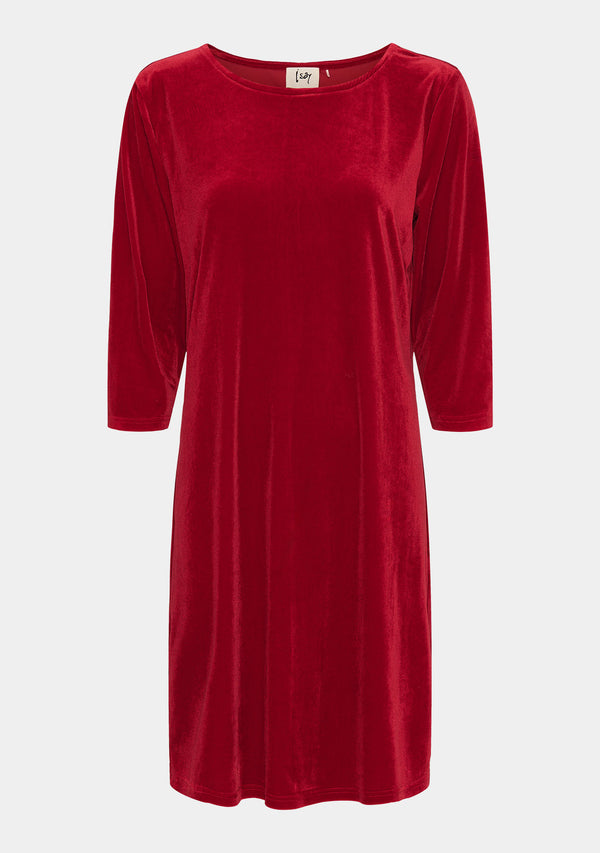 I SAY Ewy Velvet Dress Dresses 421 Christmas Red