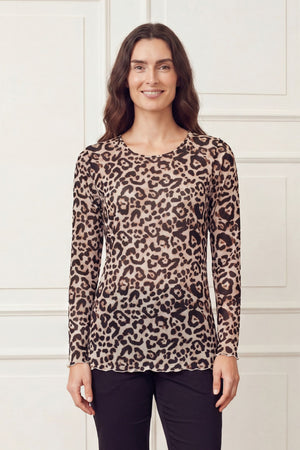 I SAY Fifi Mesh l/s O-Neck Tops K23 Leo Mesh