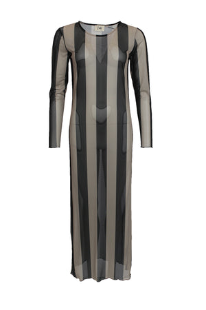 I SAY Fifi Straight Dress Dresses L33 Winter Sand/Black Stripe