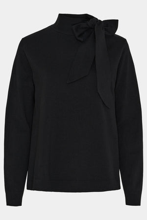I SAY Frigga Bow Pullover Knitwear 900 Black