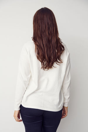 I SAY Frigga Knit Pullover Knitwear 101 Broken White