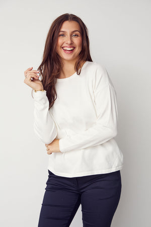 I SAY Frigga Knit Pullover Knitwear 101 Broken White