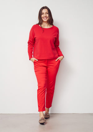 I SAY Frigga Knit Pullover Knitwear 432 Fresh Red