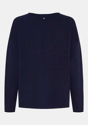 I SAY Frigga Knit Pullover Knitwear 640 Navy