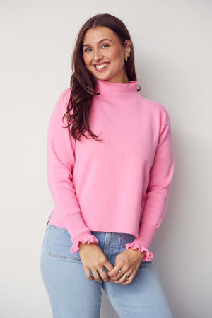 I SAY Frigga New Pullover Knitwear 515 Hot pink