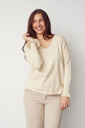 I SAY Frigga Smock Pullover Knitwear 171 Creamy