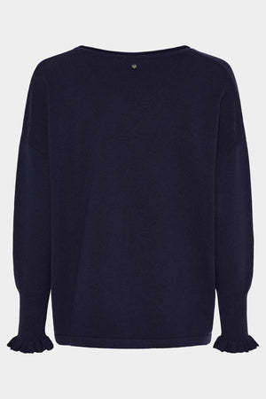 I SAY Frigga Smock Pullover Knitwear 640 Navy