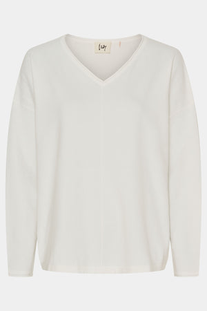 I SAY Frigga V-Neck  Knitwear 101 Broken White