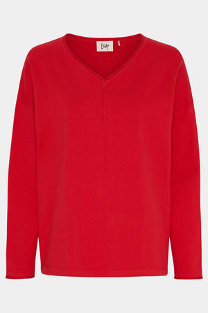 I SAY Frigga V-Neck  Knitwear 432 Fresh Red