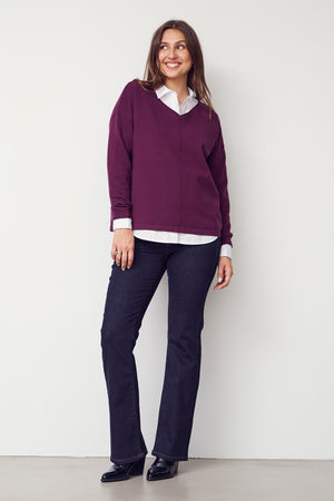 I SAY Frigga V-Neck  Knitwear 434 Wine