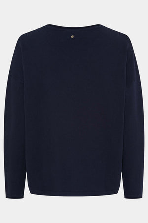 I SAY Frigga V-Neck  Knitwear 640 Navy
