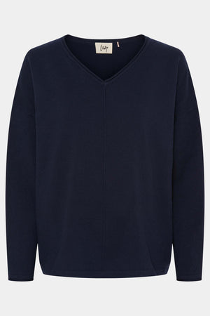 I SAY Frigga V-Neck  Knitwear 640 Navy