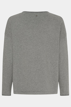 I SAY Frigga V-Neck  Knitwear 947 Grey Melange