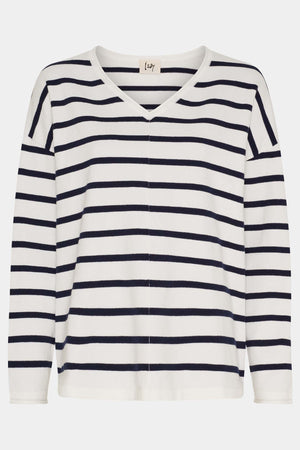 I SAY Frigga V-Neck  Knitwear A47 Nautic Stripe